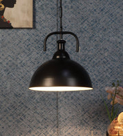 Buy Hanging Lights - Zendoz Minimal Hanging Light | Black Metallic Pendant Lampshade For Home & Office by ELIANTE by Jainsons Lights on IKIRU online store