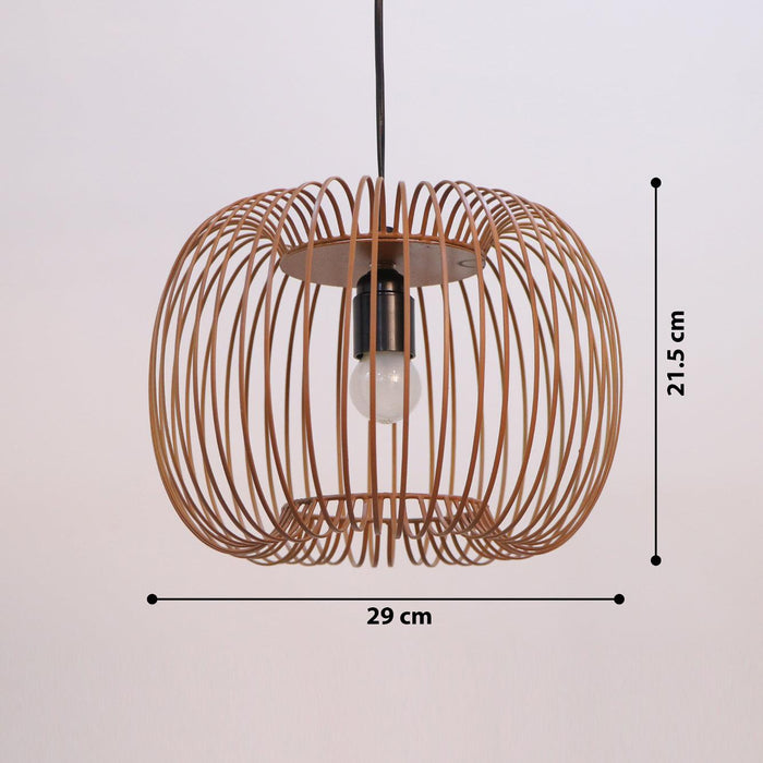Buy Hanging Lights - Zura Bubble Pressed Brown Coated Iron Hanging Lamp | Pendant Light For Home by Home Blitz on IKIRU online store