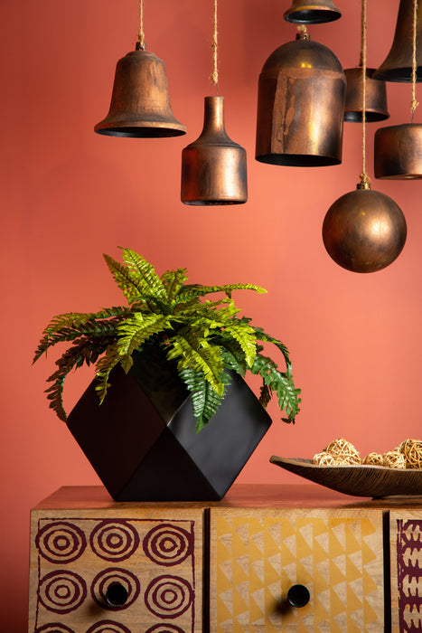 Buy - Hexagonal Fiberglass Floor Planter | Tabletop Standing Pot For indoor & Outdoor Decor by Lloka on IKIRU online store