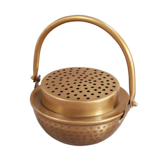 Buy Incense Burner & Holder - Antique Brass Loban Dhoop Daan For Home & Puja Room by Manor House on IKIRU online store