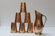 Buy Jugs - Pure Copper Hammered Jug With 6 Glasses | Festival Gifting Set by Indian Bartan on IKIRU online store