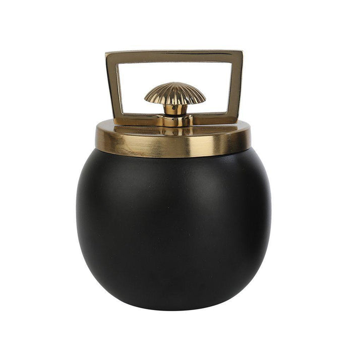 Buy Kitchen Container - Darius Gold & Black Storage Box With Lid | Container Jar For Kitchen & Dining Table by De Maison Decor on IKIRU online store