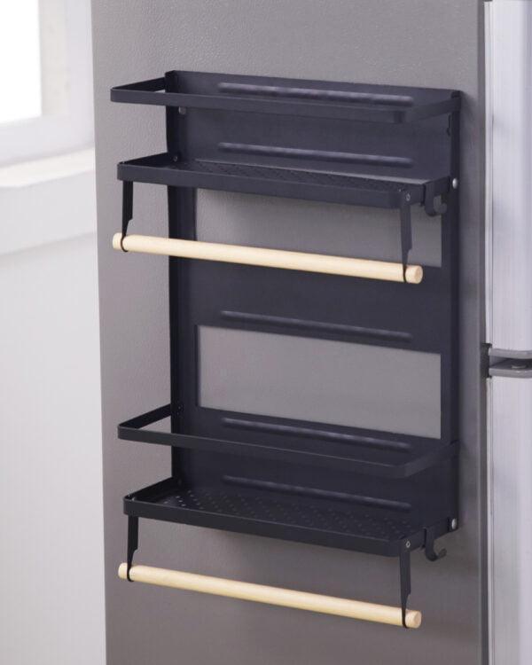 Buy Kitchen Shelves - Double Shelf Magnetic Rack for Kitchen | Fridge Side Storage Organizer by Arhat Organizers on IKIRU online store