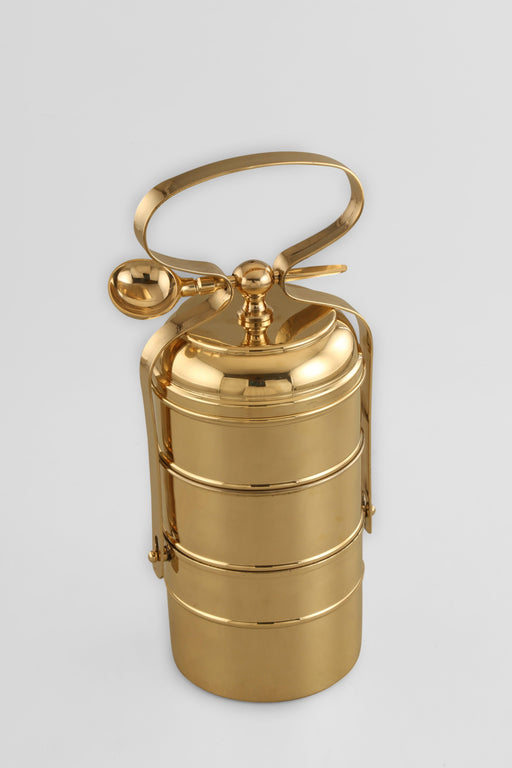 Buy Kitchen Storage & Containers - Royal Vintage Style 3 Tier Brass Tiffin by The Craft Knights on IKIRU online store