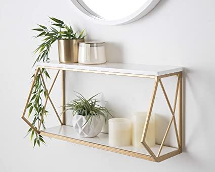 Buy Kitchen Storage Shelf & Rack - Marble Metal Wall Mount Shelf | Racks For Wall Decor by Handicrafts Town on IKIRU online store