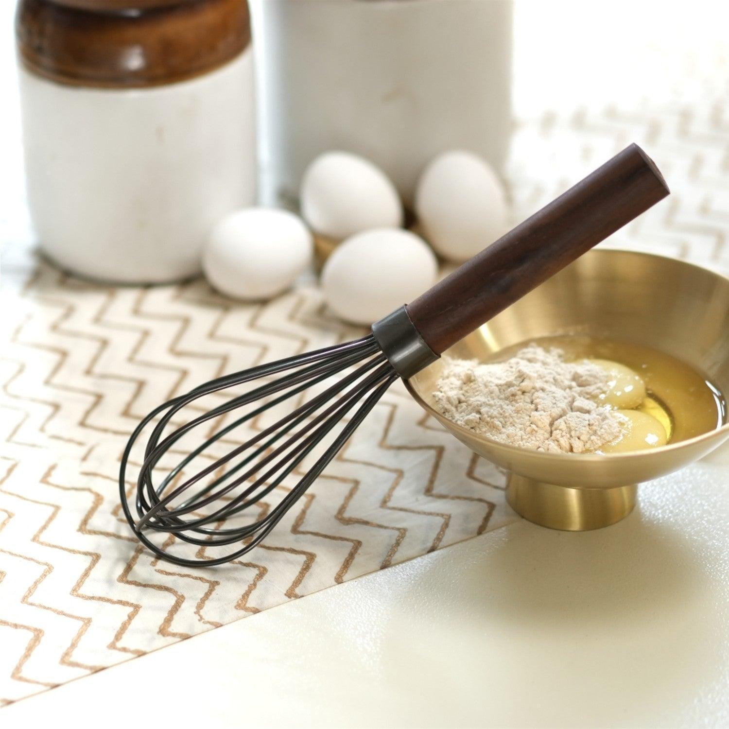 Buy Kitchen Utilities - Barmer Steel & Wood Hand Whisker | Beater Mixer For Kitchen by Courtyard on IKIRU online store