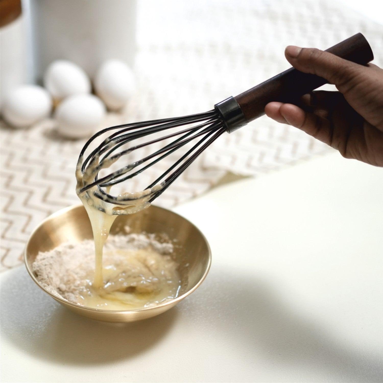 Buy Kitchen Utilities - Barmer Steel & Wood Hand Whisker | Beater Mixer For Kitchen by Courtyard on IKIRU online store