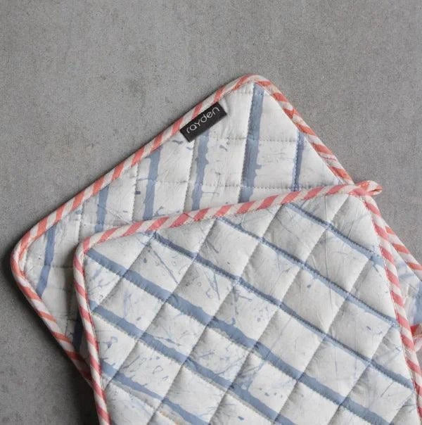 Buy Kitchen Utilities - Basik Blue Pop Pot-Holder For Kitchen | Cotton Potholders by Rayden on IKIRU online store