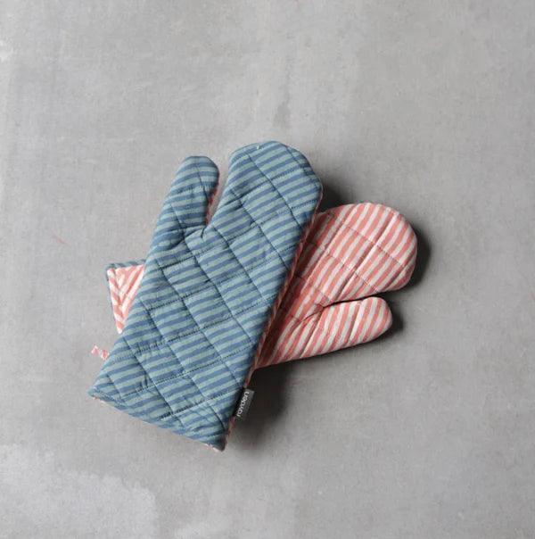 Buy Kitchen Utilities - Basik Pop Mitten Teal/Coral | Kitchen Gloves by Rayden on IKIRU online store