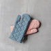 Buy Kitchen Utilities - Basik Pop Mitten Teal/Coral | Kitchen Gloves by Rayden on IKIRU online store