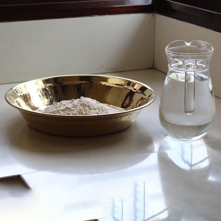 Buy Kitchen Utilities - Golden Brass aesthetic Round Paraat | Thaal For Serveware & Kitchen Utilities by Indian Bartan on IKIRU online store