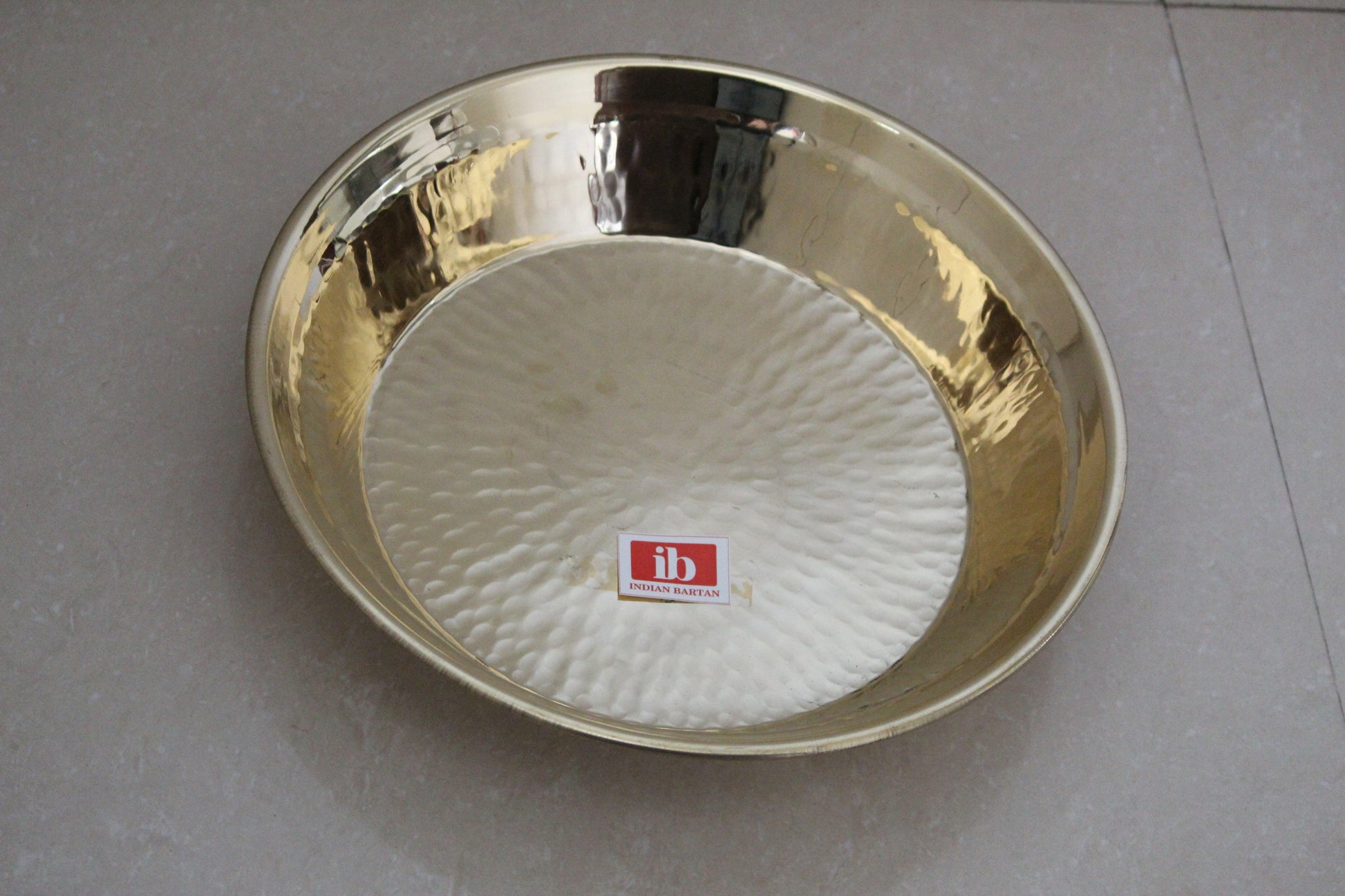 Buy Kitchen Utilities - Golden Brass aesthetic Round Paraat | Thaal For Serveware & Kitchen Utilities by Indian Bartan on IKIRU online store