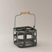 Buy Kitchen Utilities - Metallic Bottle Holding Basket With Handle | Classic Black Organizer Rack For Bar & Home by Indecrafts on IKIRU online store