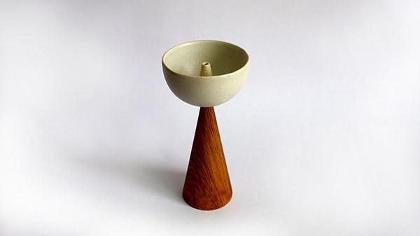 Buy Kitchen Utilities Selective Edition - UT Ceramic & Wood Oil Lamp Stand | Candle Holder For Home Decor by Rayden on IKIRU online store