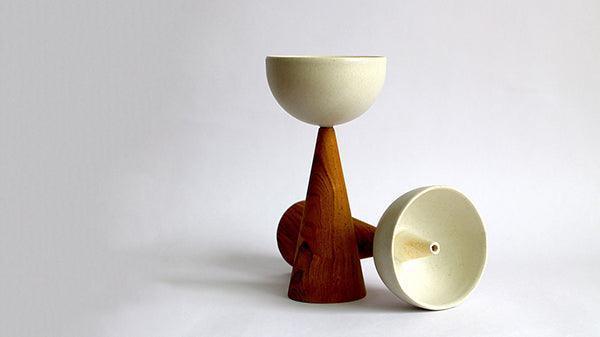 Buy Kitchen Utilities Selective Edition - UT Ceramic & Wood Oil Lamp Stand | Candle Holder For Home Decor by Rayden on IKIRU online store