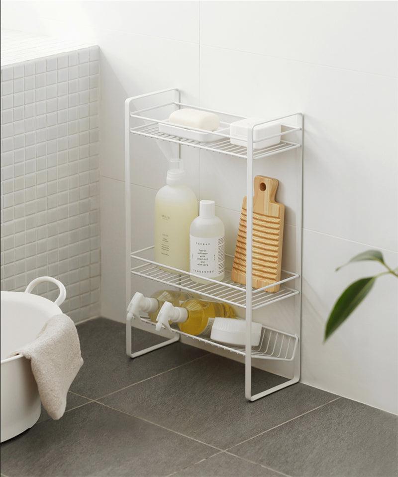 Buy Kitchen Utilities - White Carbon Steel 3 Layer Standing Storage Rack Holder Stand For Home & Kitchen by Arhat Organizers on IKIRU online store