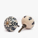 Buy Knobs - Black and White Leaf Printed Ceramic Door Knobs For Home by Casa decor on IKIRU online store