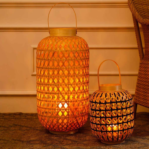 Buy Lantern - Illuma Bamboo Lantern | Hanging Candle Holder by Home4U on IKIRU online store