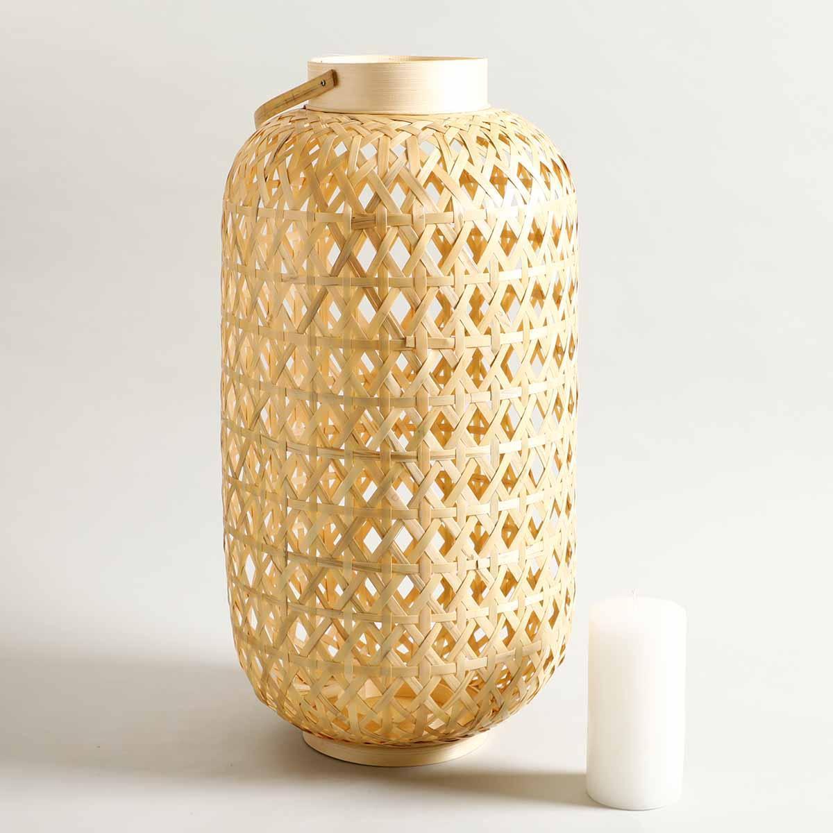 Buy Lantern - Illuma Bamboo Lantern | Hanging Candle Holder by Home4U on IKIRU online store