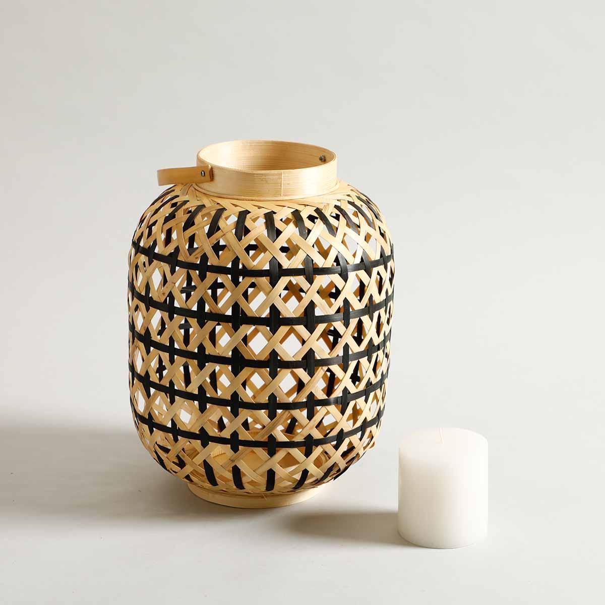 Buy Lantern - Mantice Bamboo Lantern for Home Decor | Illuminate Pendant Lamp by Home4U on IKIRU online store