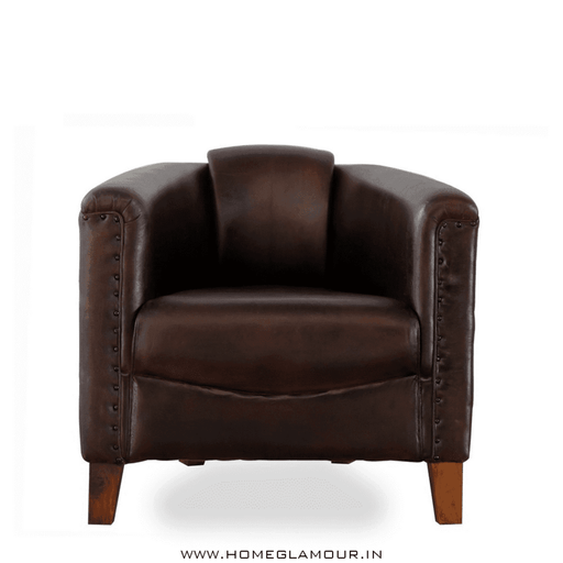Buy Lounge Chair - ERIC LEATHER Chair by Home Glamour on IKIRU online store