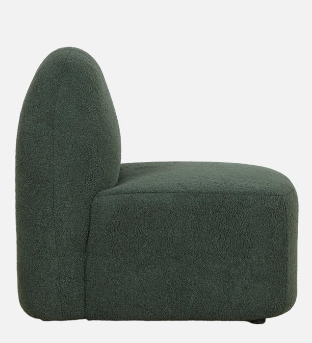 Buy Lounge Chair - Moon 1 Seater Modern & Boucle Finish Eco friendly Fabric chair In Green Color by Furnitech on IKIRU online store