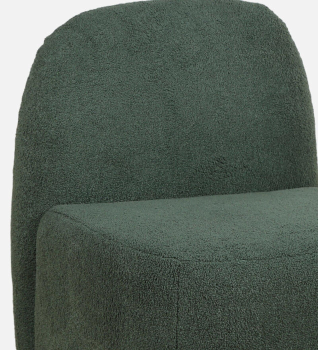 Buy Lounge Chair - Moon 1 Seater Modern & Boucle Finish Eco friendly Fabric chair In Green Color by Furnitech on IKIRU online store