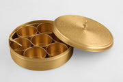 Buy Masala Box - Masala Box Round Atching | Spices Storage Box by The Craft Knights on IKIRU online store