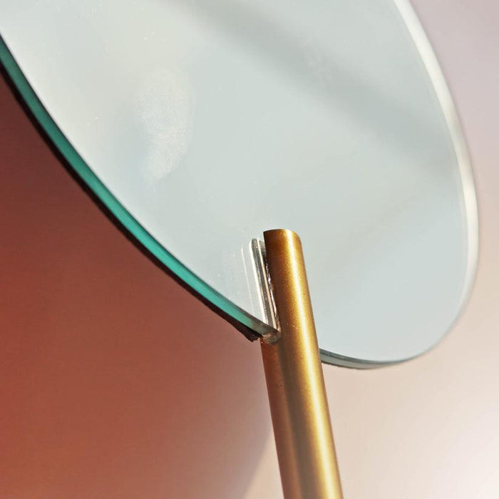 Buy Mirrors - Gold Iron Coated Athena Handle Round Mirror For Home Decor by Muun Home on IKIRU online store