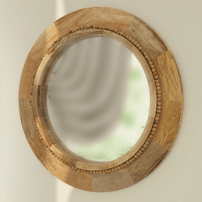 Buy Mirrors Selective Edition - Abacus Round Mirror Natural by Objects In Space on IKIRU online store