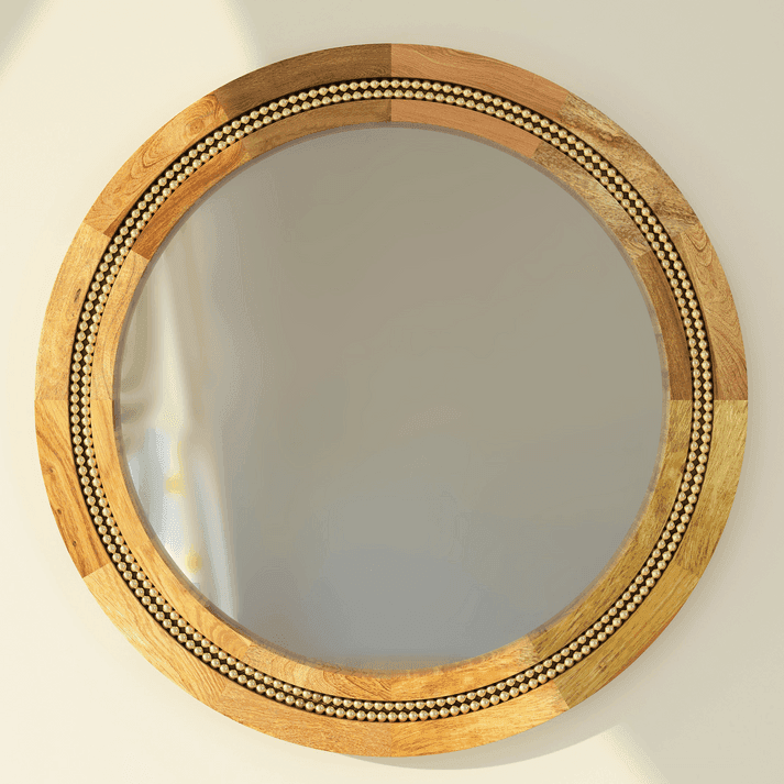 Buy Mirrors Selective Edition - Abacus Round Mirror | Wall Mirror For Home Decor by Objects In Space on IKIRU online store