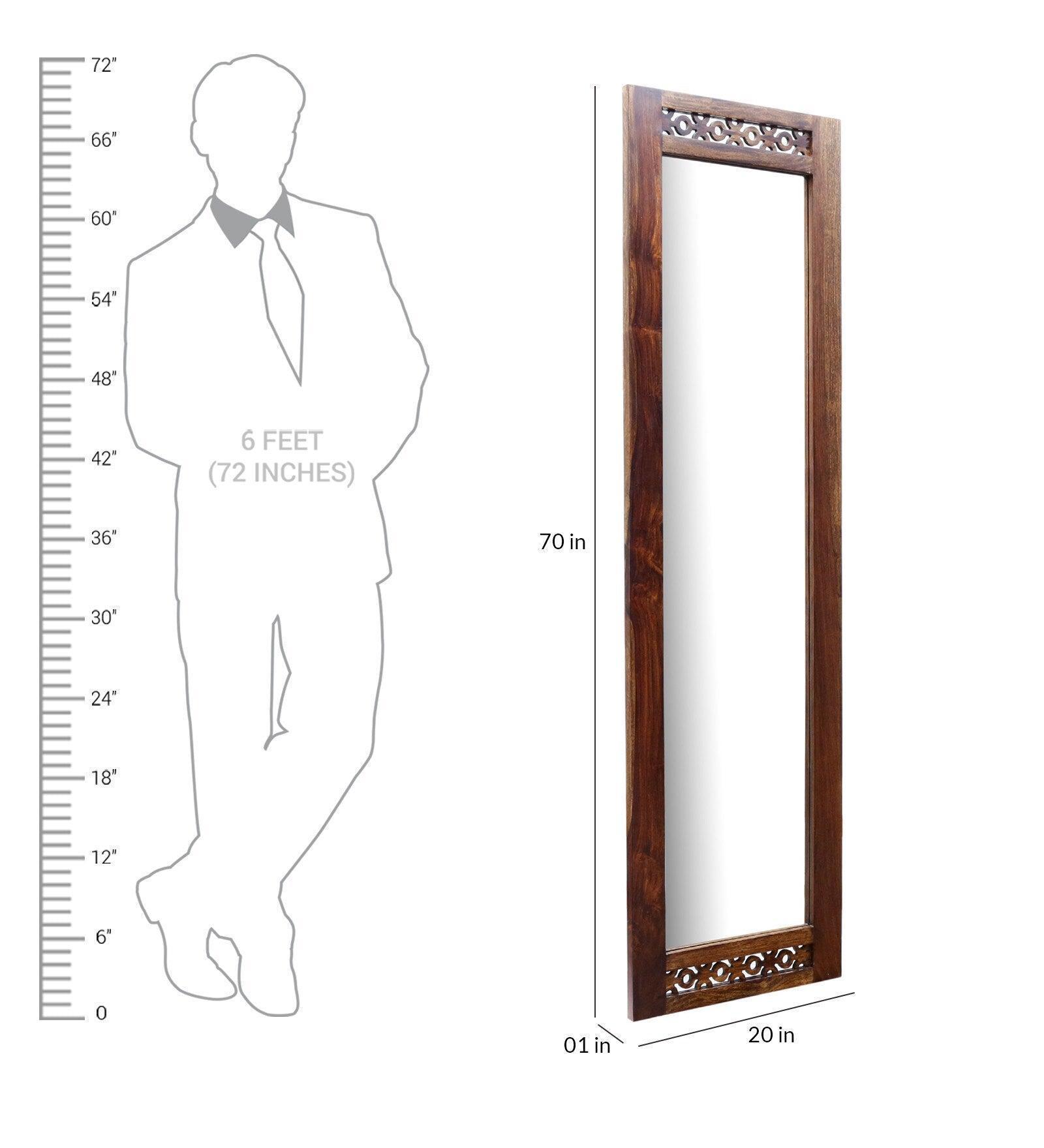 Buy Mirrors - Solid Wood Floor Rested Mirror by Wooden Mood on IKIRU online store