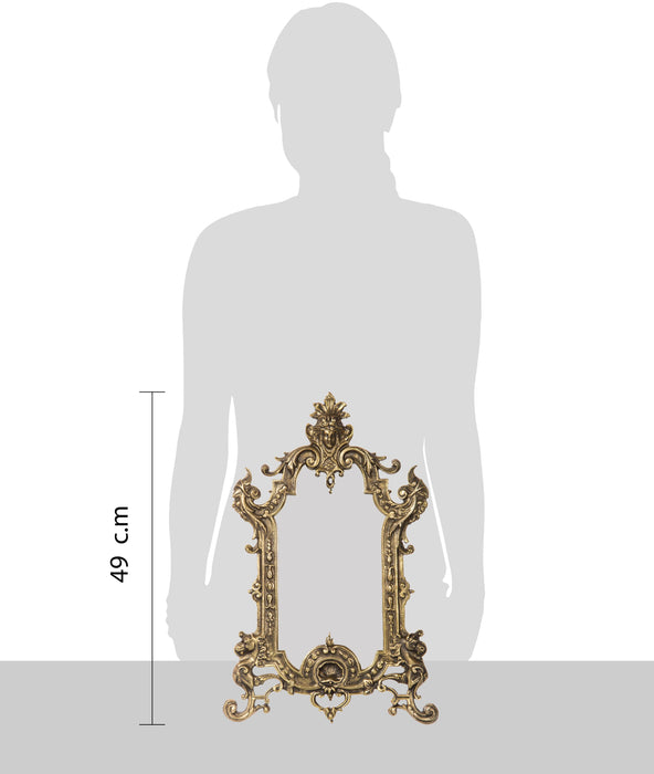 Buy Mirrors - Vintage Brown Aluminium Wall Mirror | Decorative Antique Hanging Mirror by House of Sajja on IKIRU online store