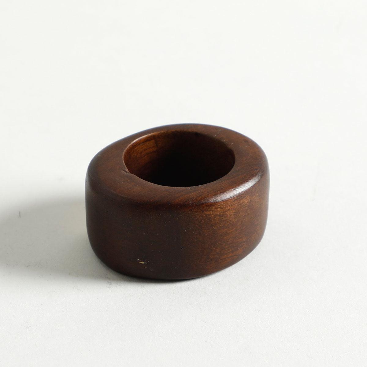 Buy Napkin Rings - Brown & Gold Wooden Tadeo Napkin Ring Set Of 4 For Home Decor by Home4U on IKIRU online store