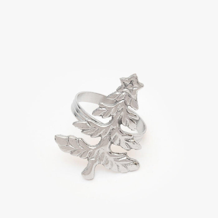 Buy Napkin Rings - Silver Tree Design Napkin Rings Set Of 6 For Dining Table & Home by Casa decor on IKIRU online store