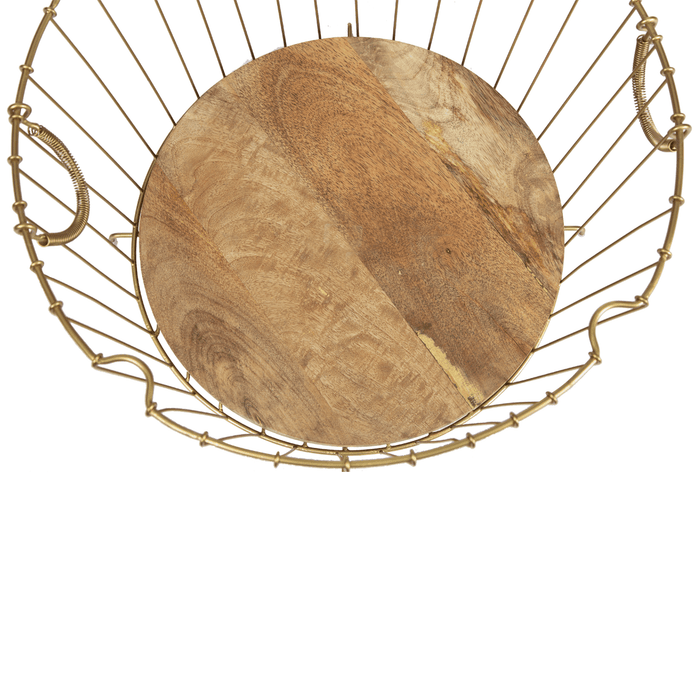 Buy Organizer - Nowa Metallic Gold Finish Multipurpose Storage Basket For Living Room & Kitchen Decor by Home4U on IKIRU online store