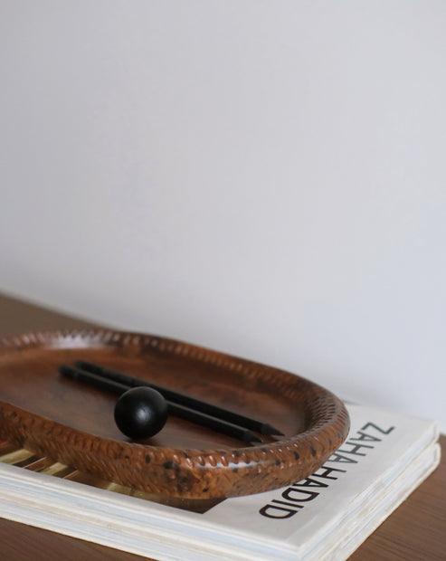 Buy Organizer - Serving Crvd Tray for Decor Centric | Wooden Platter for Organizer Centric by Studio Indigene on IKIRU online store