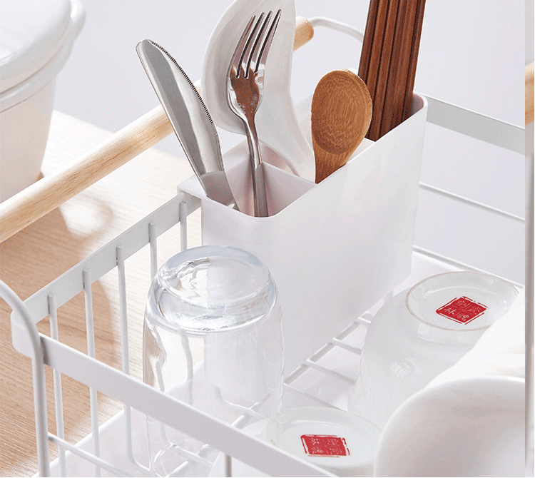 Buy Organizer - Steel Single Layer Utensils Holder | Multipurpose Dish Rack Stand For Home & Kitchen by Arhat Organizers on IKIRU online store