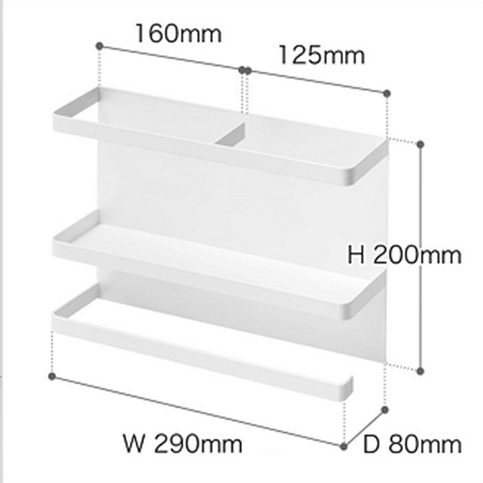 Buy Organizer - White Carbon Magnetic Steel Wall Shelf | Storage Holder Stand For Home Organizer by Arhat Organizers on IKIRU online store