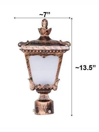 Buy Outdoor Lights - Antique Brass Classic Gate Light Lamp For Outdoor Decoration by Fos Lighting on IKIRU online store