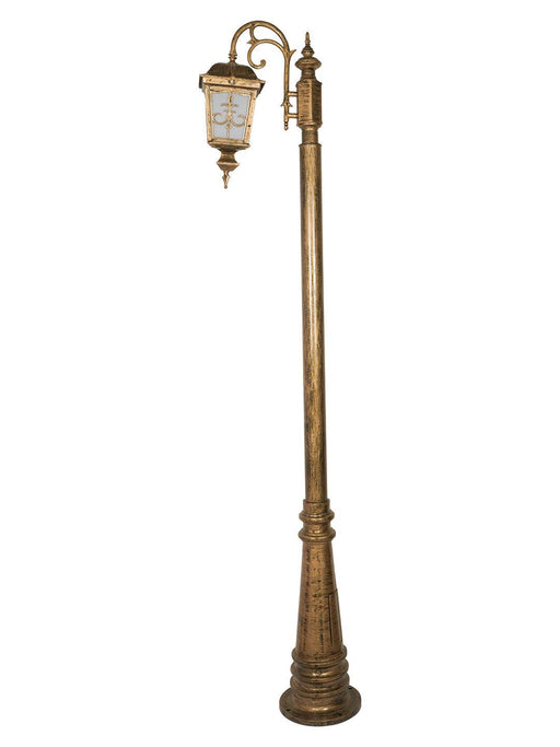 Buy Outdoor Lights - Gold Antique Londonderry Single Outdoor Gate Post Lamp Light For Home Decor by Fos Lighting on IKIRU online store