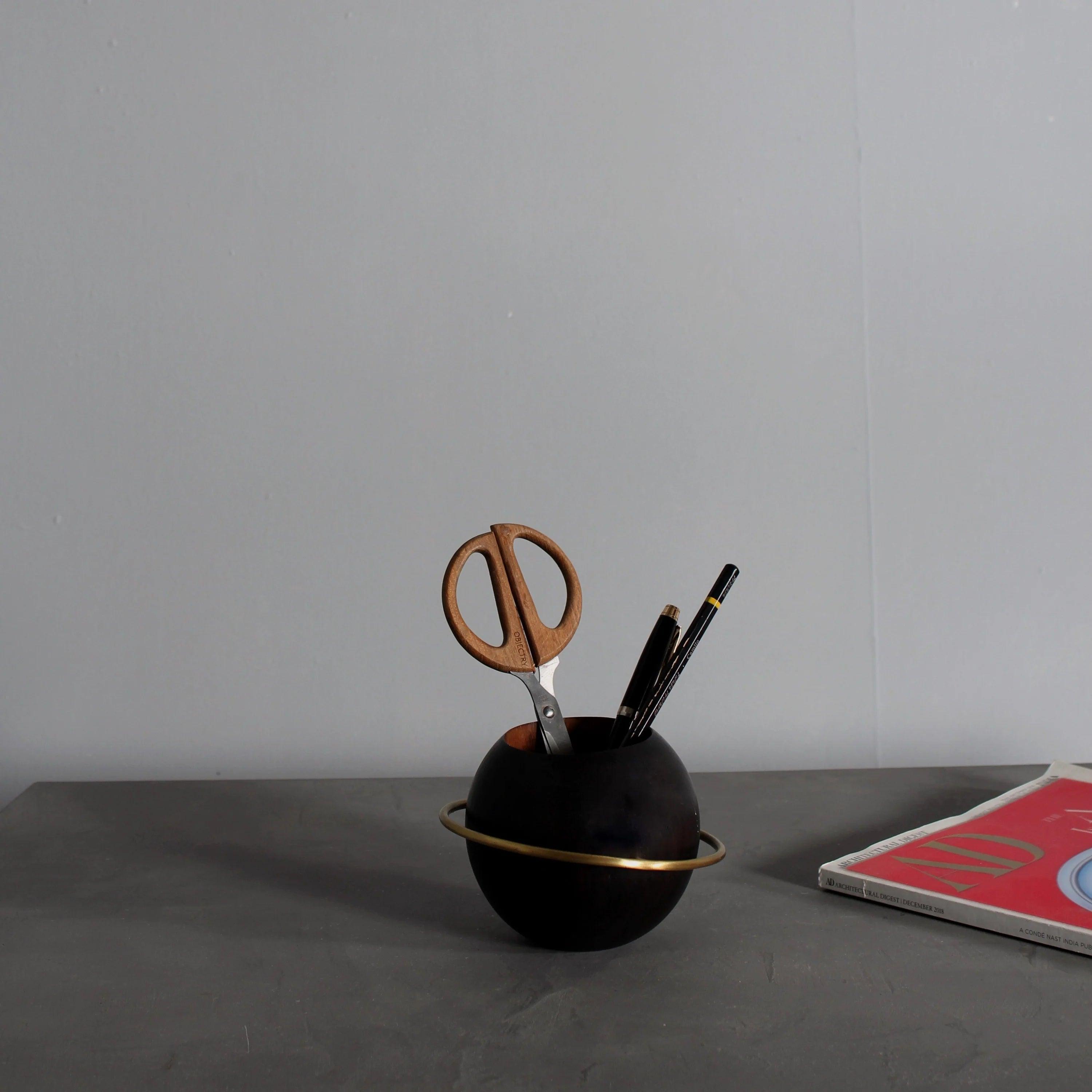 Buy Pen Stand & Organiser - Saturn Pen Stand Office Desk Accessories | Study Table Stationery by Objectry on IKIRU online store