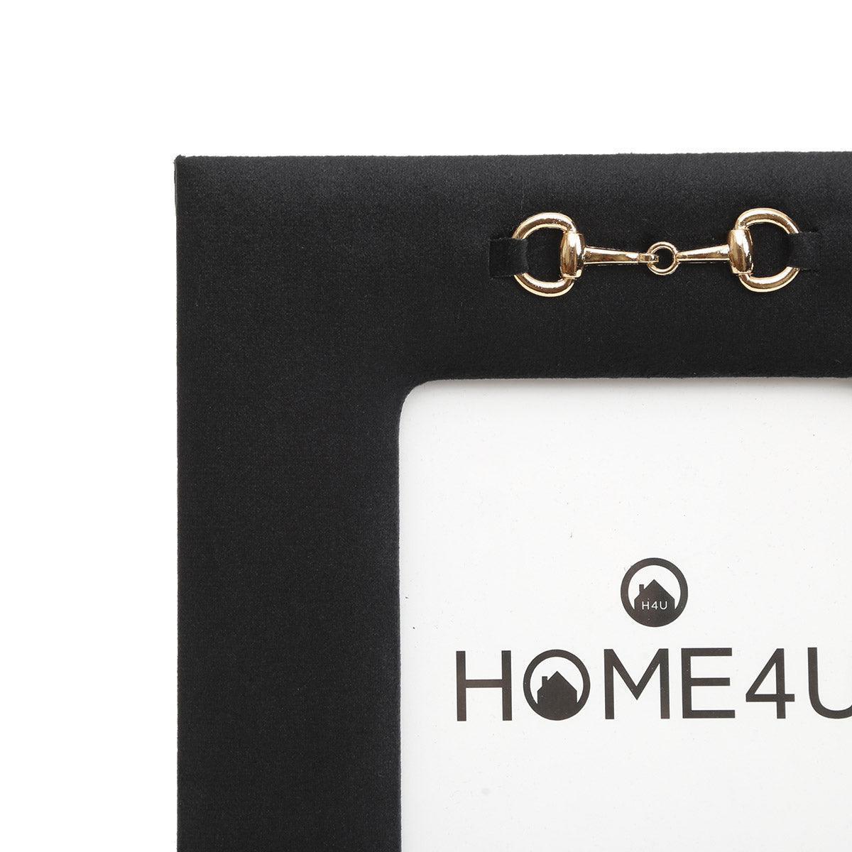 Buy Photo Frames - Tresor Wooden & Velvet Black Fabric Photo Frame For Gifting by Home4U on IKIRU online store