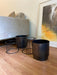 Buy Planter - Black Metal Glitter Floor Planter | Table Flower Pot For Indoor & Outdoor Decor Set of 2 by House of Trendz on IKIRU online store