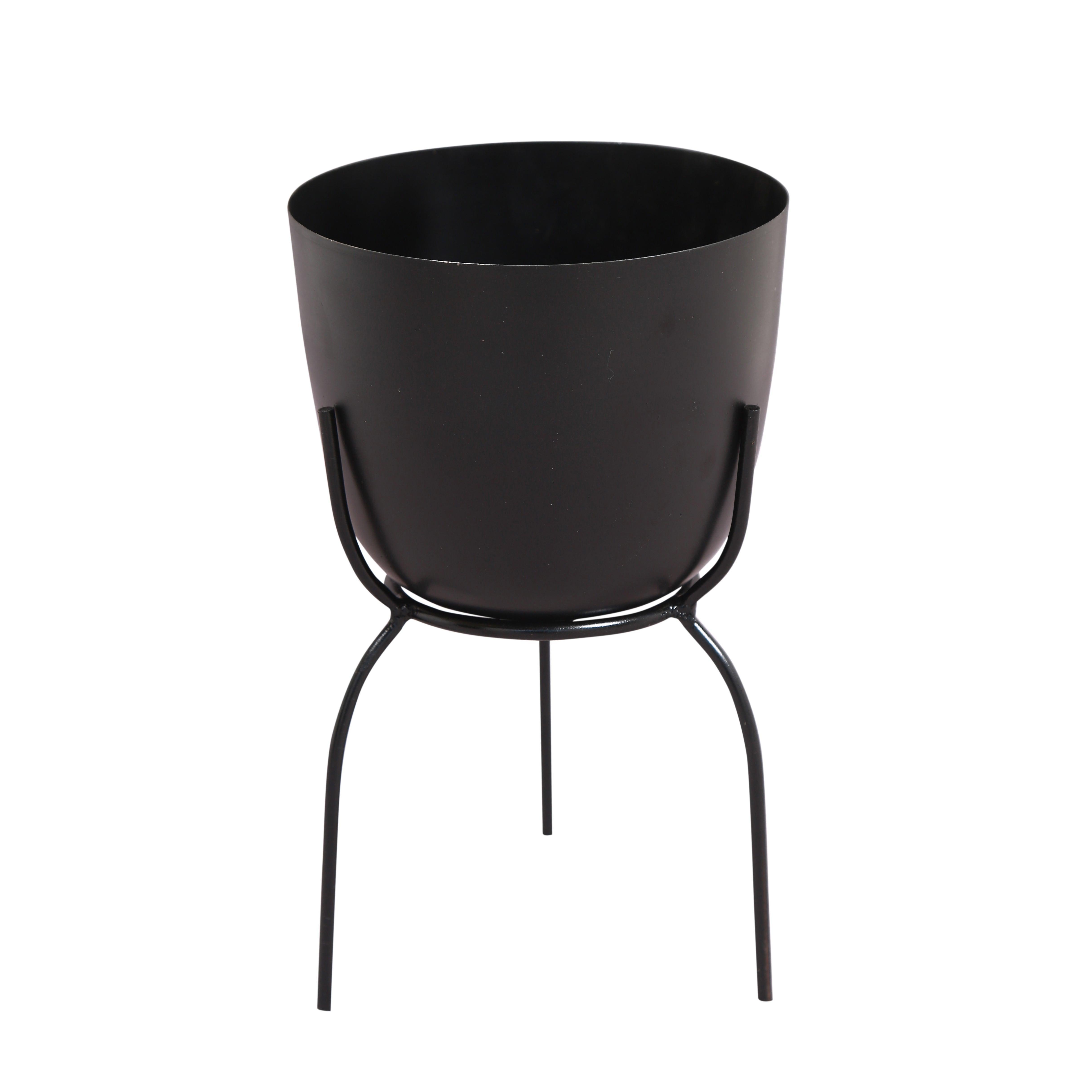 Buy Planter - Black Metal Planter Stand for Indoor Plants & Living Room Decor by Manor House on IKIRU online store