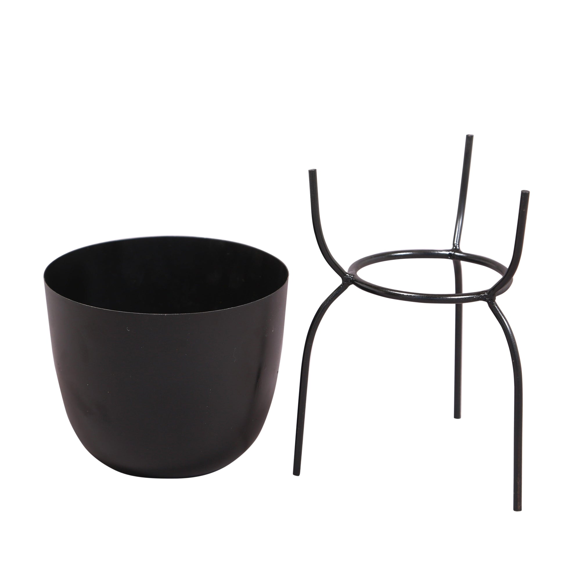 Buy Planter - Black Metal Planter Stand for Indoor Plants & Living Room Decor by Manor House on IKIRU online store