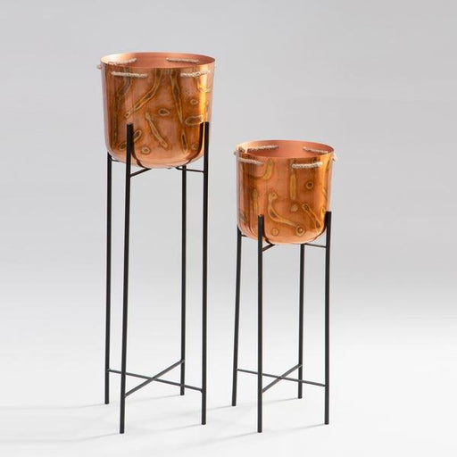 Buy Planter - Copper Stands - Set of 2 by Indecrafts on IKIRU online store