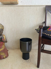 Buy Planter - Decorative Black Floor Planter On a Pedestal | Flower Pot For Indoor & Outdoor Decor by House of Trendz on IKIRU online store