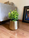 Buy Planter - Decorative Golden Metal Stratton Floor Planter | Table Flower Pot For Home Decor by House of Trendz on IKIRU online store