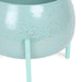 Buy Planter - Decorative Metal Planter With Stand Aqua Blue and Golden Finish by Home4U on IKIRU online store